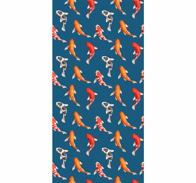 Papier peint chambre enfant motif poisson koi - TenStickers