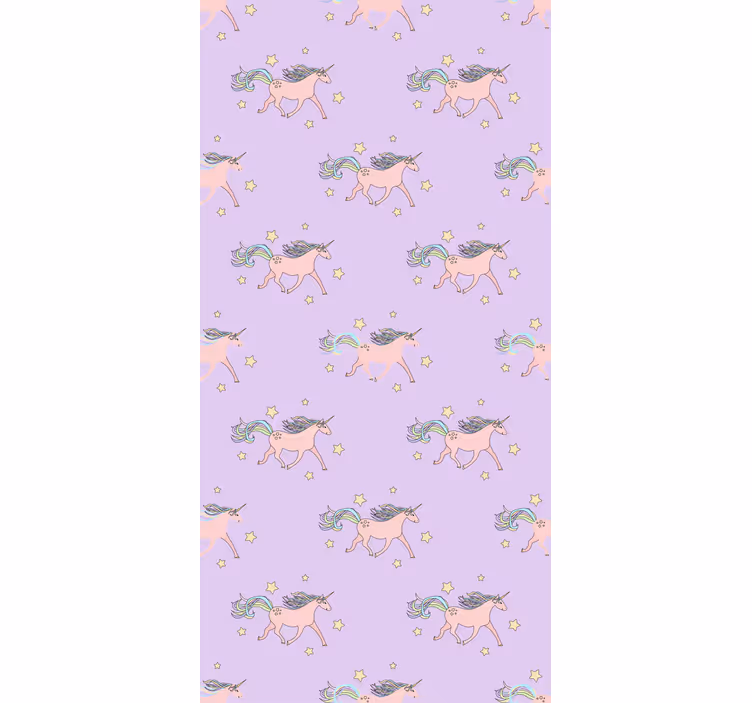 Papier peint chambre enfant motif licornes dansantes - TenStickers