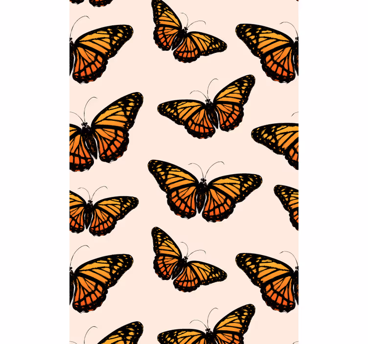 Papier peint papillon ailes de monarque vintage - TenStickers