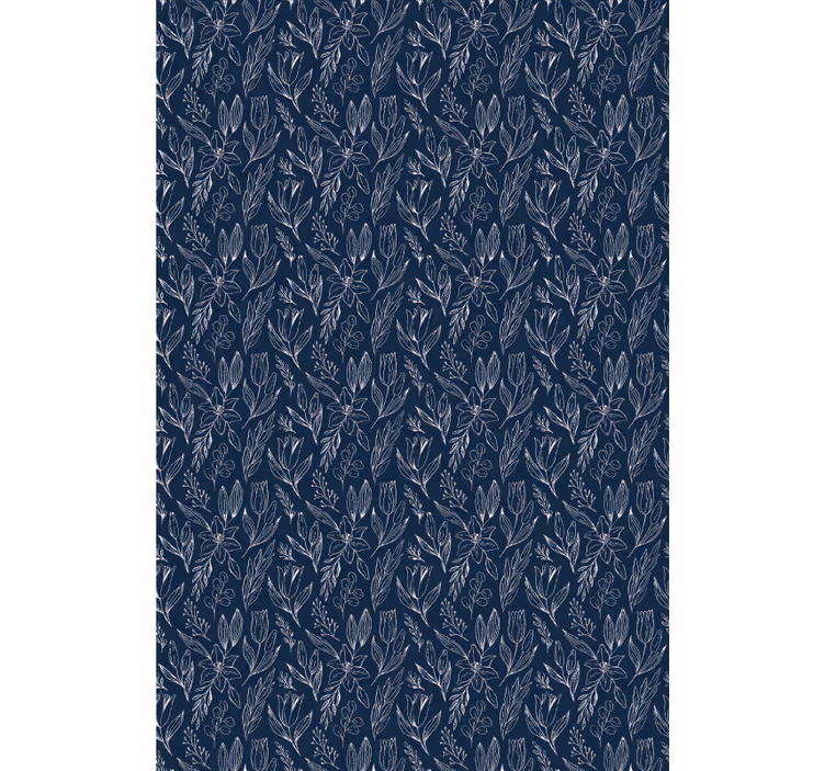 Papier peint couloir motif floral de lys sans raccord - TenStickers