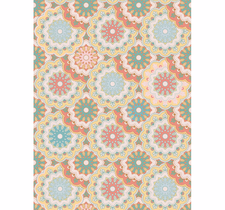 Papier peint couloir tissu "granny chic" - TenStickers