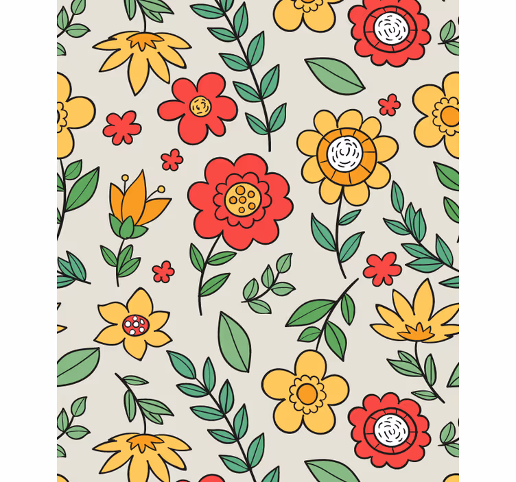 Papier peint couloir motif coloré vif - TenStickers