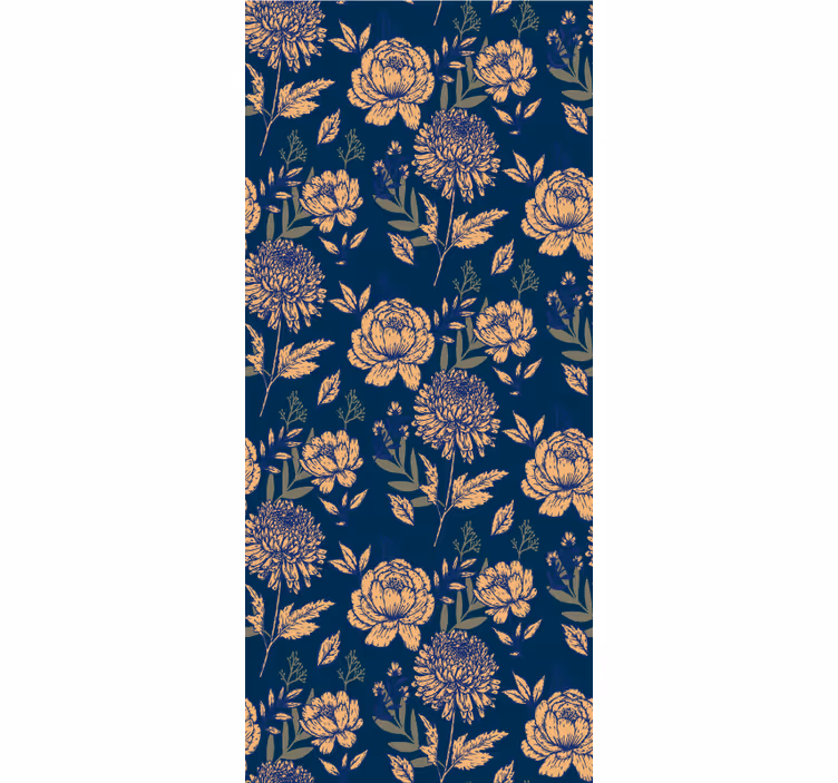 Papier peint couloir motif élégant marine - TenStickers
