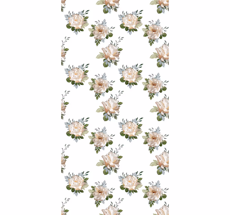 Papier peint couloir arrangement blanc délicat - TenStickers