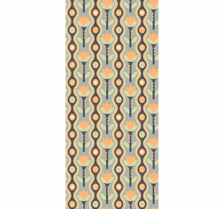 Papier peint couloir motif pétales abstraits - TenStickers