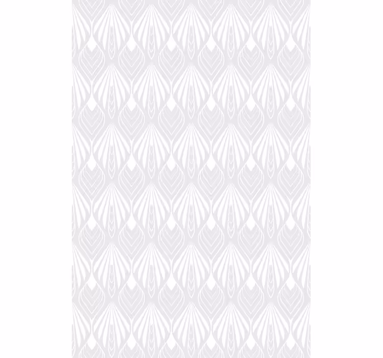 Papier peint scandinave motif feuilles grises et blanches - TenStickers