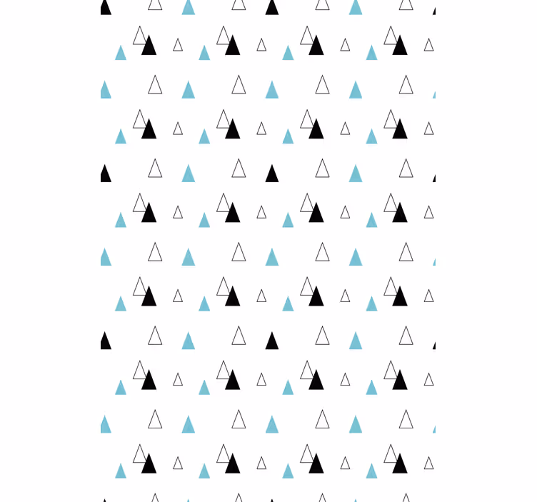 Papier peint scandinave triangles noirs gris et bleus - TenStickers