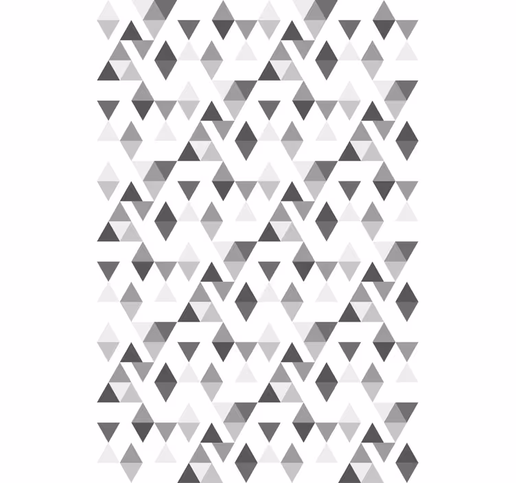 Papier peint scandinave motif triangles gris clair et blanc - TenStickers