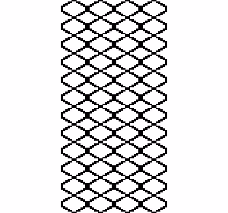 Papier peint scandinave diamants géométriques noirs - TenStickers