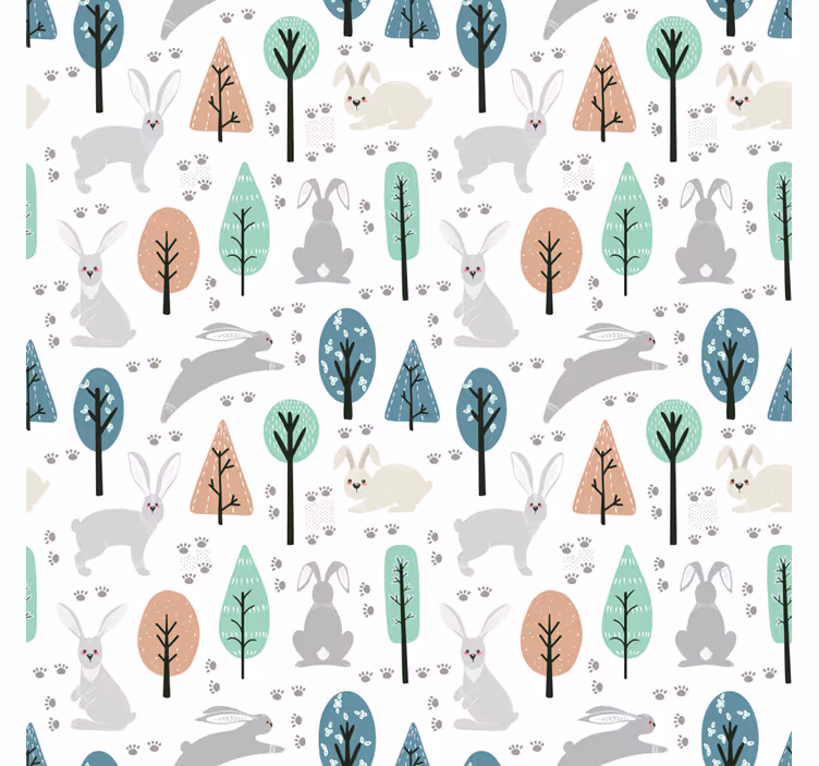 Papier peint scandinave faune de la forêt nordique - TenStickers