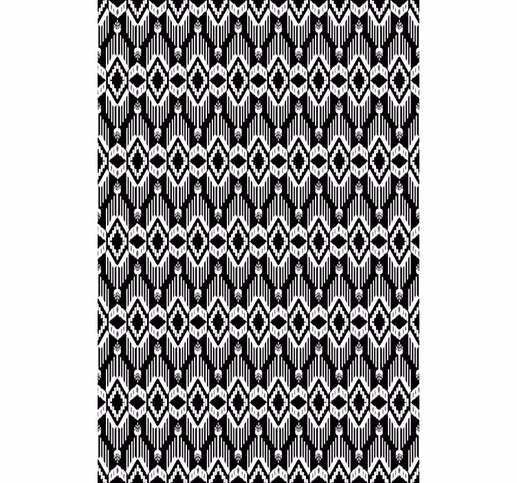 Papier peint scandinave motif rustique noir et blanc - TenStickers