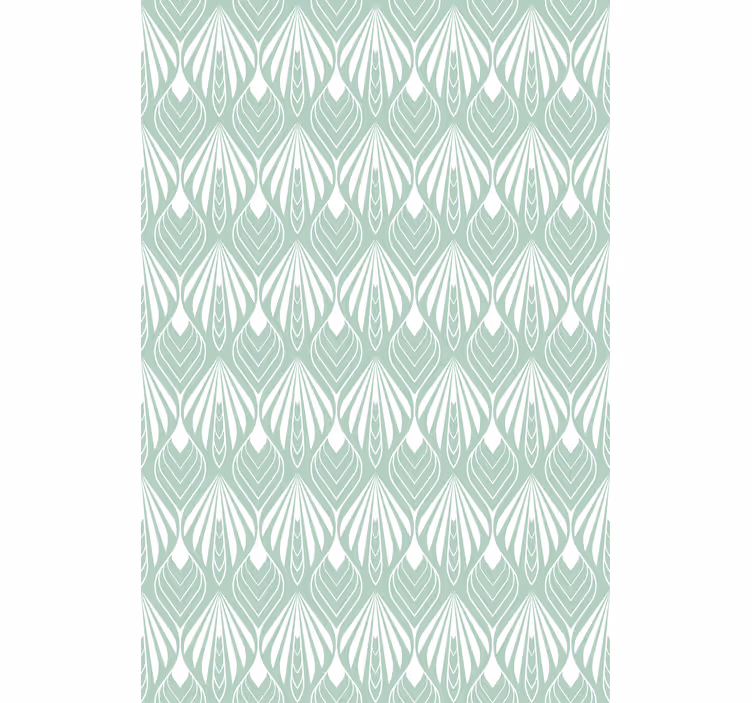 Papier peint scandinave motif feuilles vert pastel - TenStickers