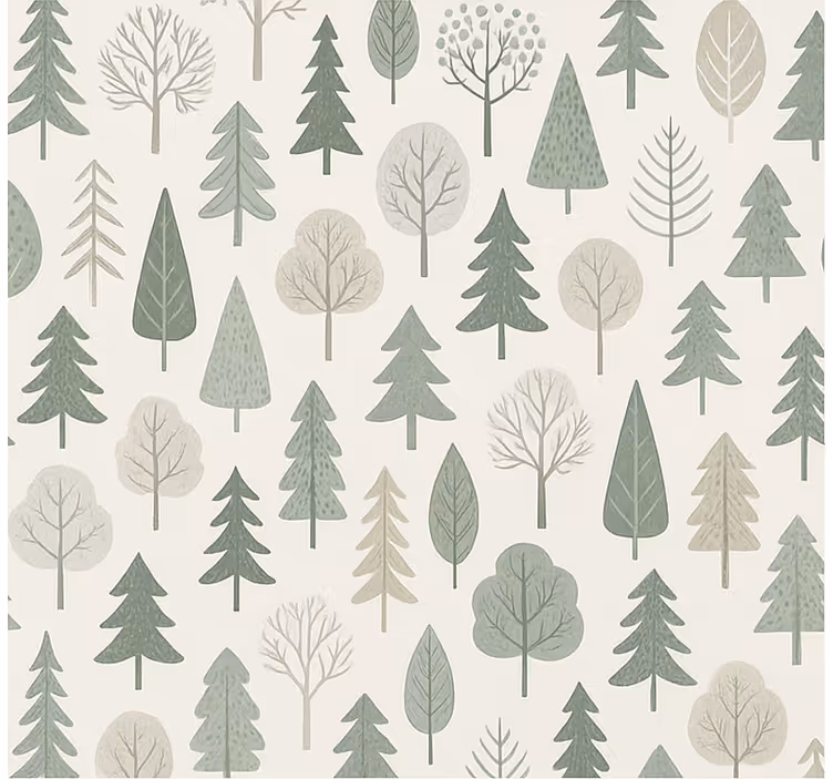 Papier peint scandinave forêt scandinave apaisante - TenStickers