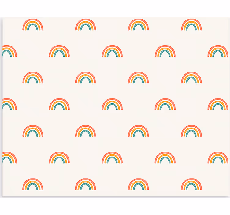 Papier peint scandinave arcs-en-ciel colorés - TenStickers