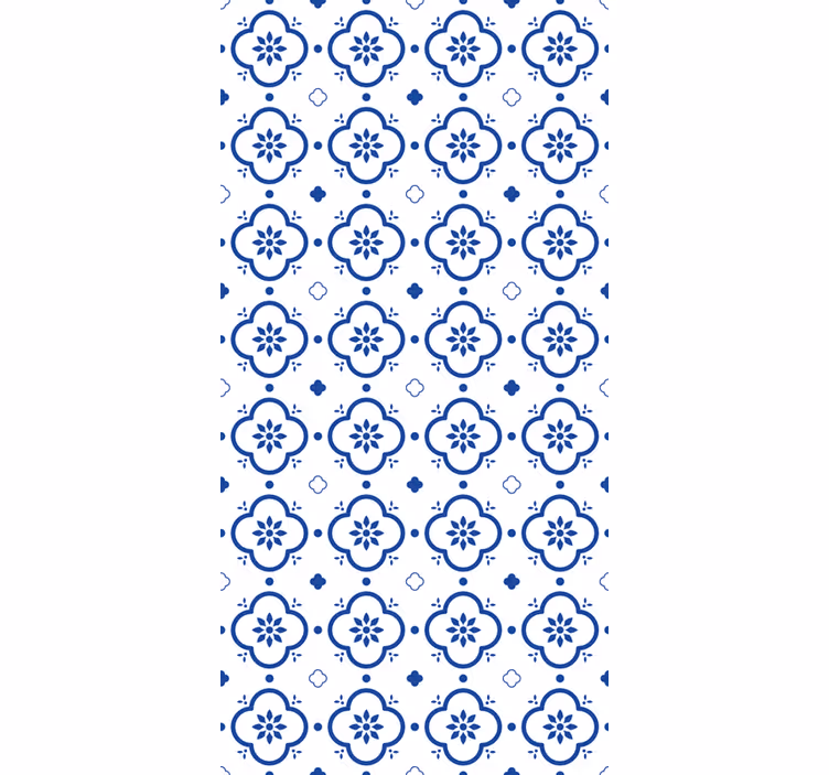 Papier peint classique carrelage bleu - TenStickers