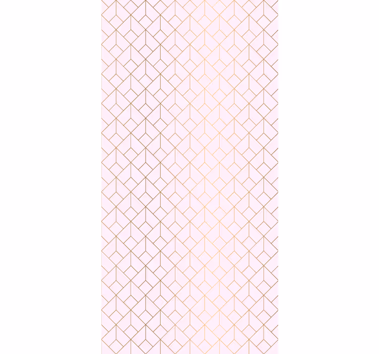 Papier peint classique motif régulier rose et doré - TenStickers