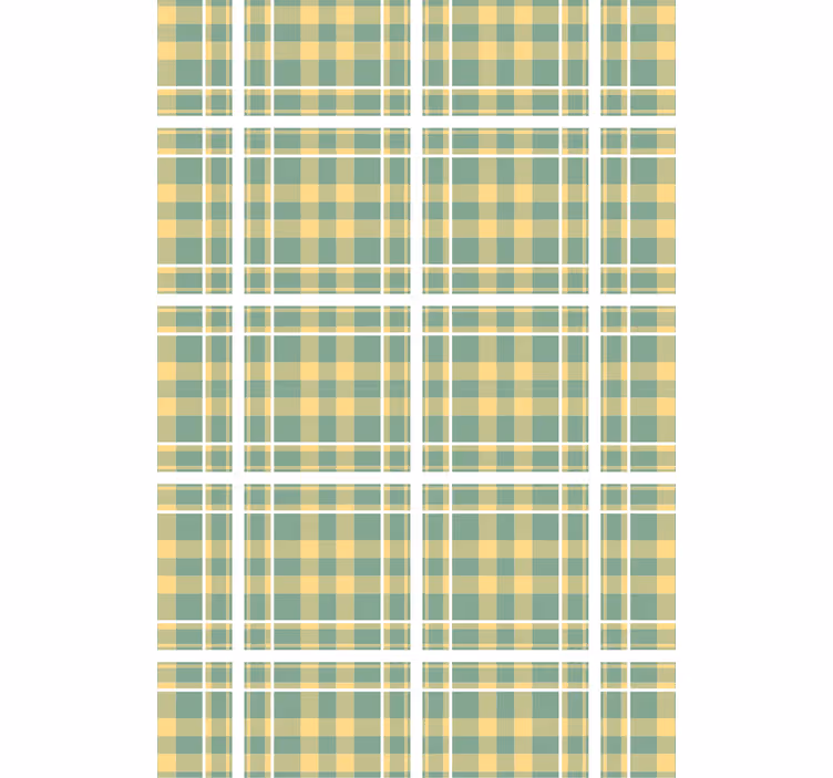 Papier peint salon motif carreaux textile - TenStickers