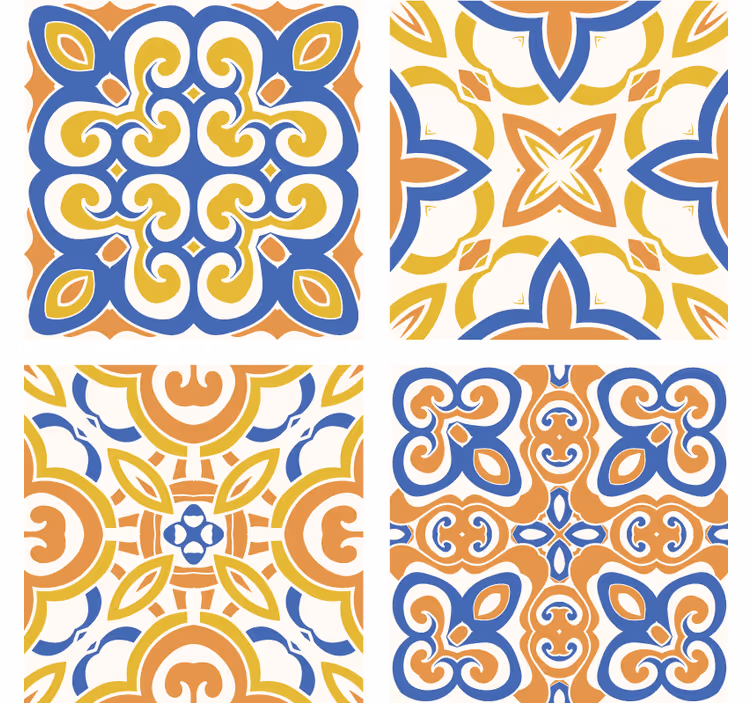 Papier peint carrelage piastrelle siciliennes - TenStickers