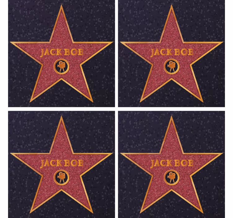 Papier peint vintage étoile d'hollywood avec nom - TenStickers