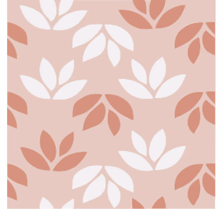 Papier peint vintage sous-verre rose floral - TenStickers