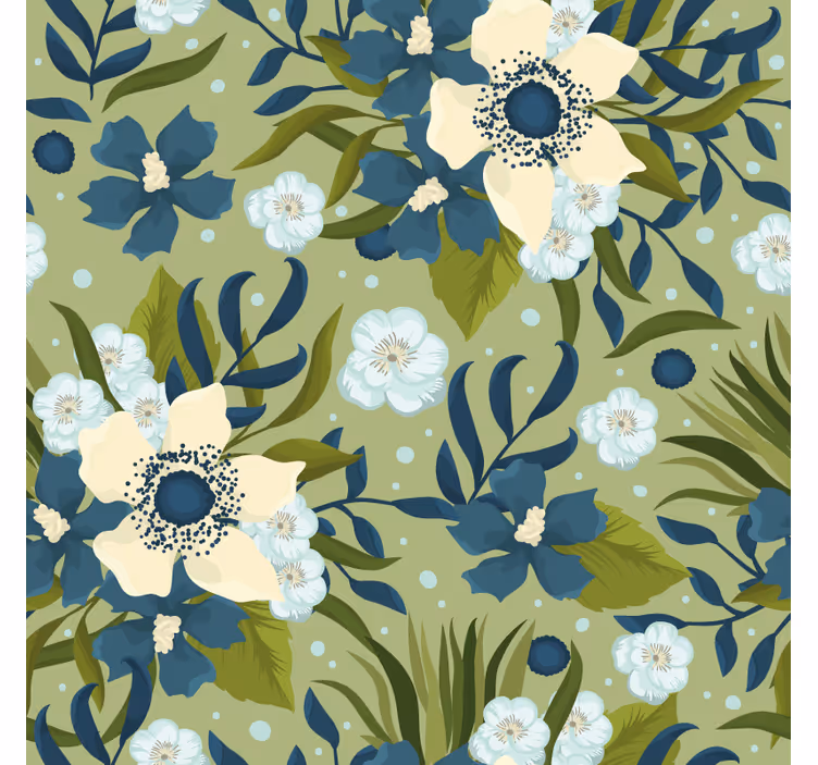 Papier peint floral motif fleuri d'été coloré - TenStickers
