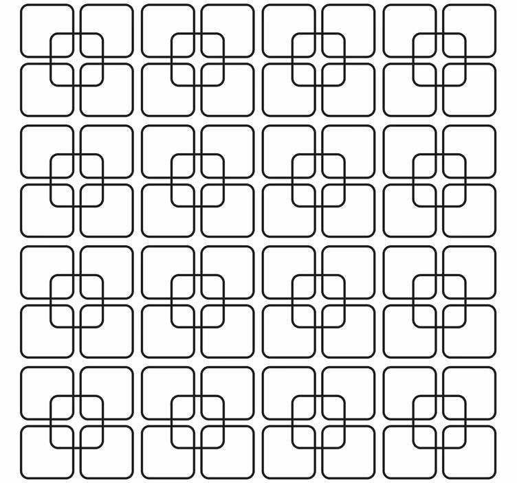 Papier peint géométrique motif urbain carrés noirs - TenStickers