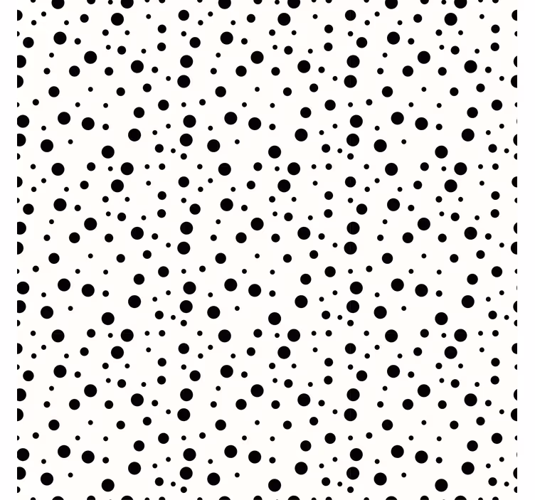 Papier peint géométrique motif à pois monochrome - TenStickers