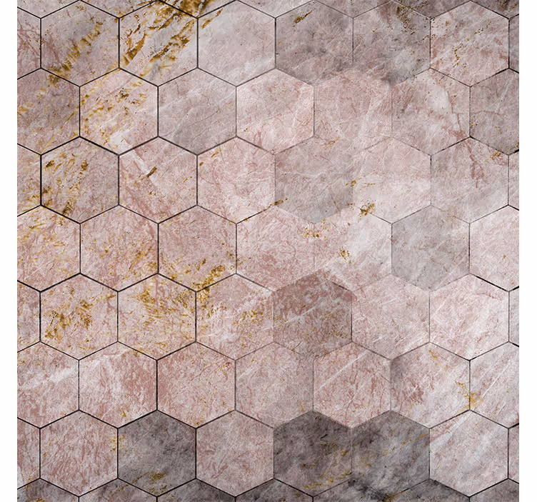 Papier peint vintage motif hexagonal dégradé - TenStickers