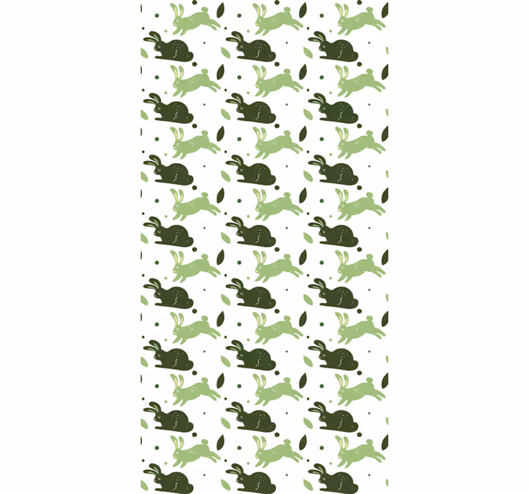 Papier peint dinosaures lapins verts - TenStickers