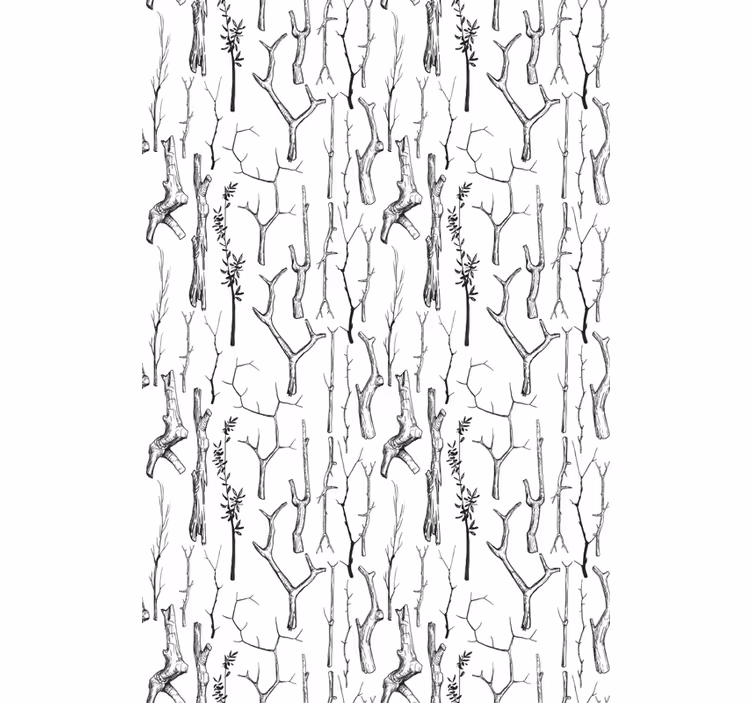 Papier peint arbre troncs gris - TenStickers