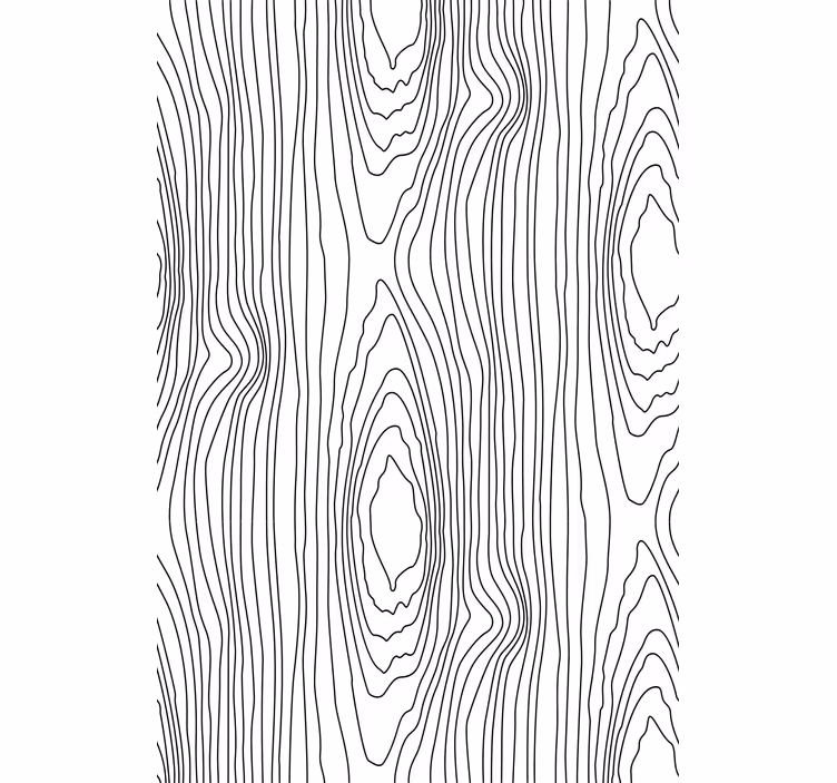 Papier peint arbre rayures nature noires - TenStickers