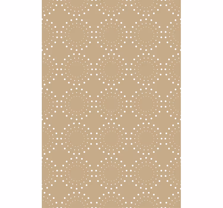 Papier peint bureau fond beige clair à cercles blancs - TenStickers