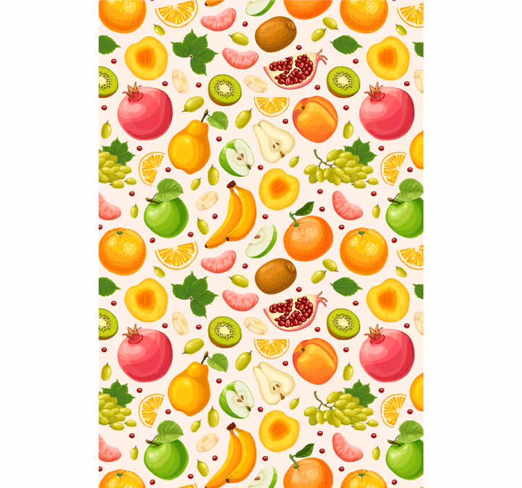 Papier peint cuisine mélange de fruits colorés - TenStickers