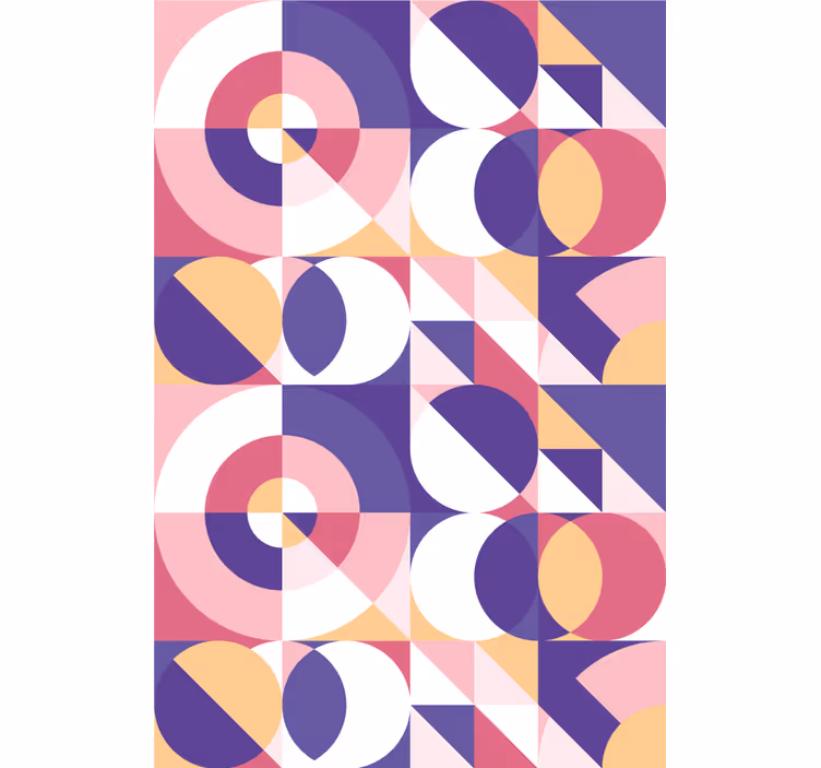 Papier peint moderne motif cercles géométriques - TenStickers
