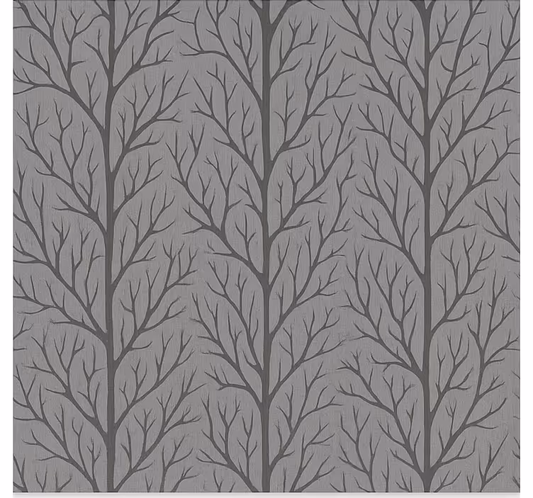 Papier peint salle à manger arbres de forêt gris - TenStickers