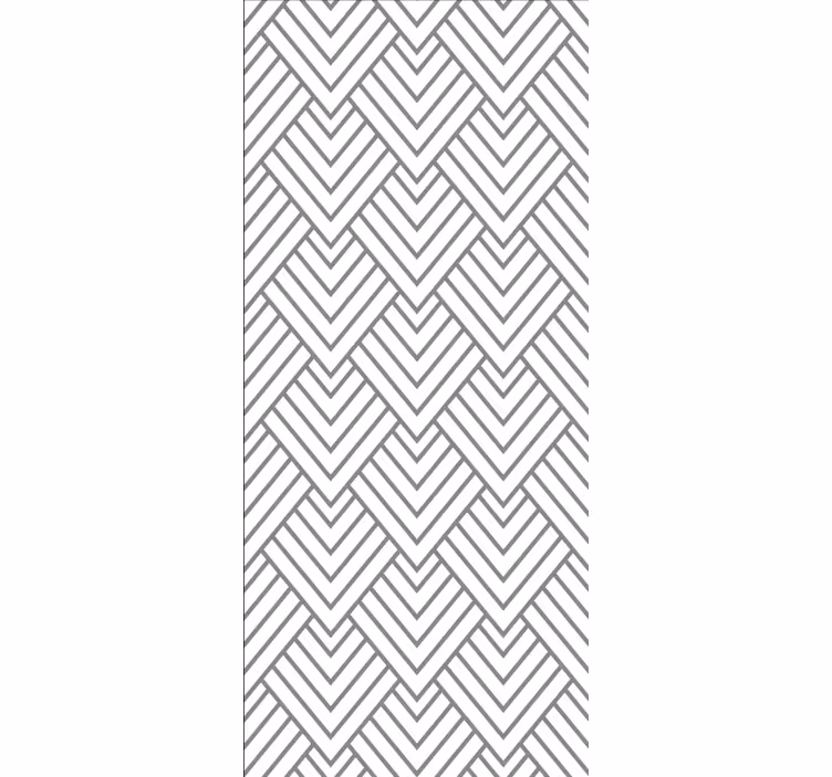 Papier peint salle de bain design chevrons gris - TenStickers