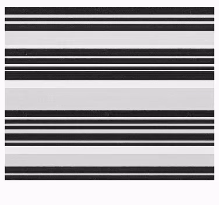 Papier peint salle de bain rayures noir et blanc - TenStickers