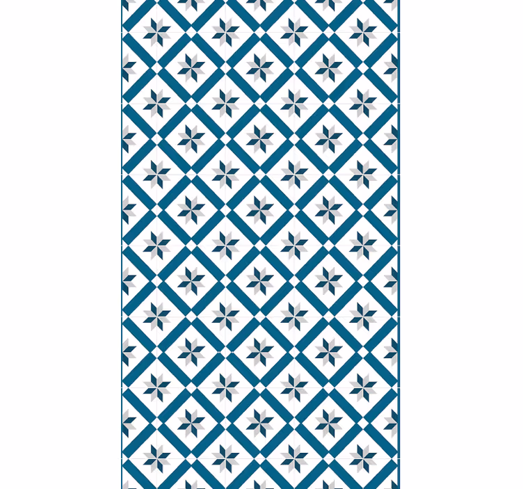 Papier peint cuisine bleu hydraulique - TenStickers