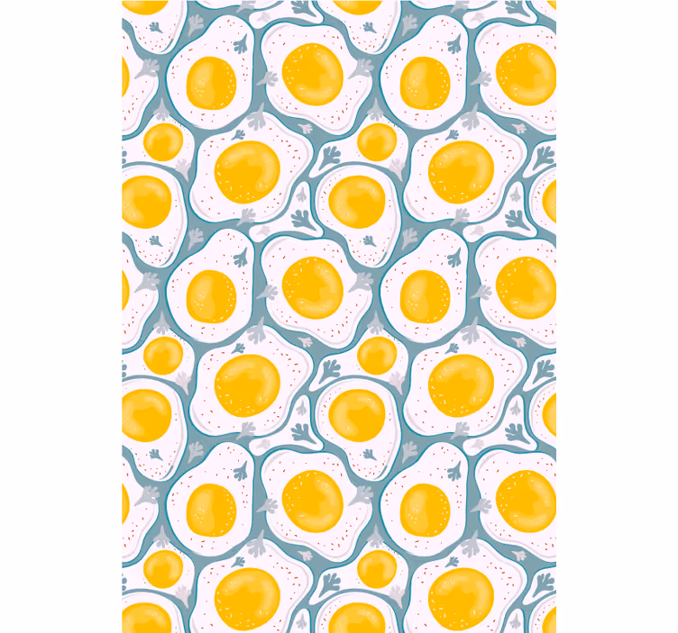 Papier peint cuisine motif œuf ensoleillé - TenStickers