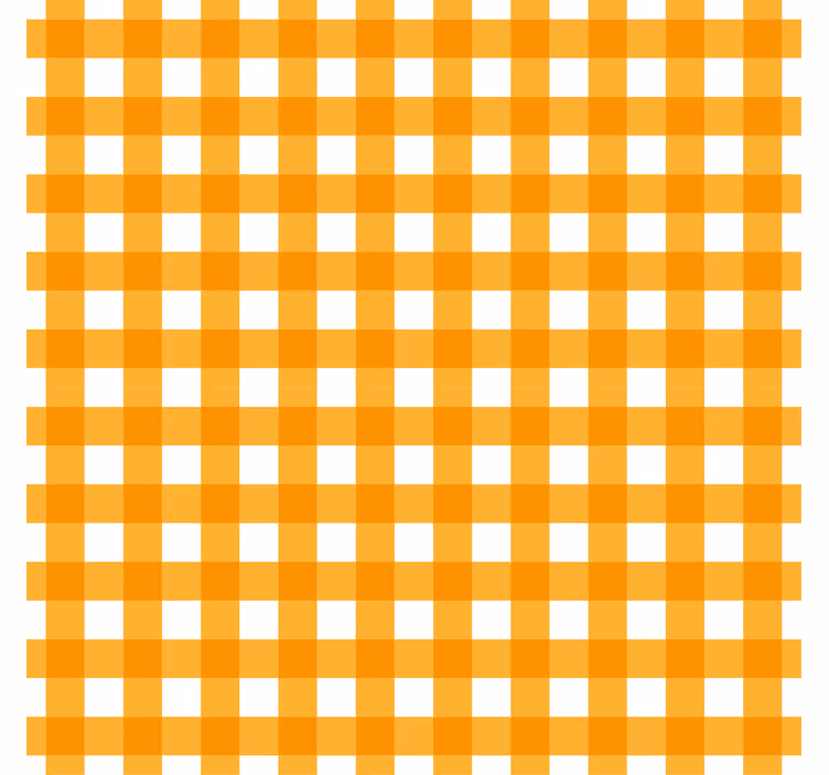 Papier peint cuisine motif damier orange - TenStickers