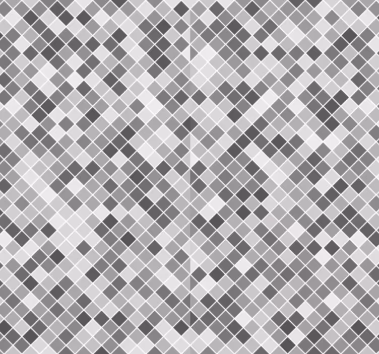 Papier peint salle de bain mosaïque grise - TenStickers