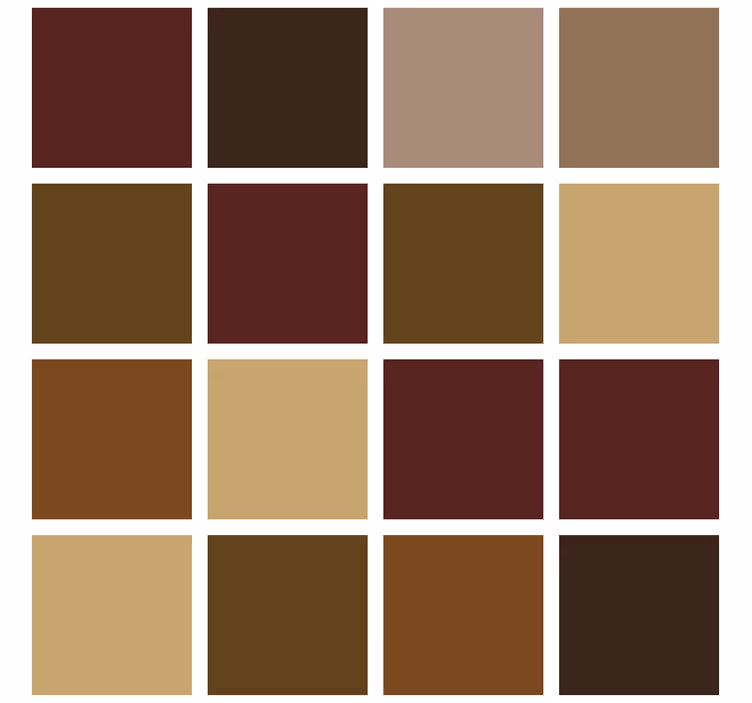 Papier peint salle de bain blocs de couleurs chaudes - TenStickers