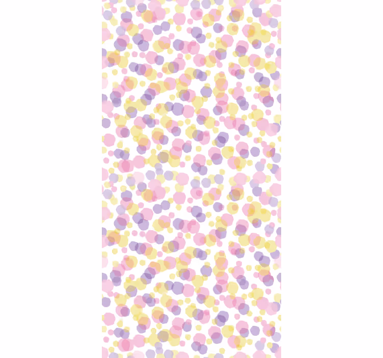 Papier peint salle de bain motif bulles roses - TenStickers