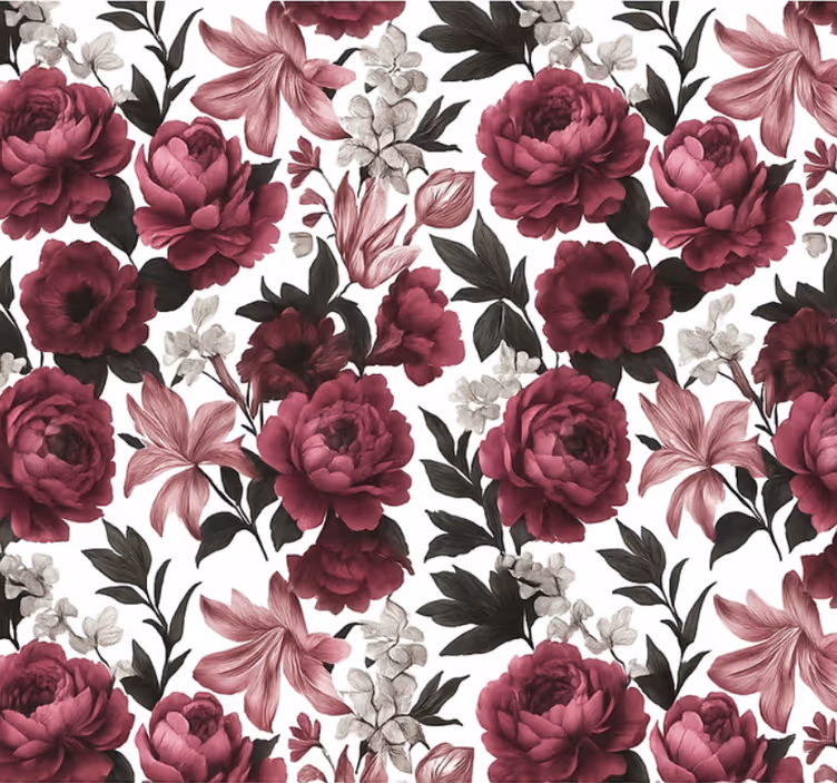 Papier peint salon fleur dutch mélancolique - TenStickers