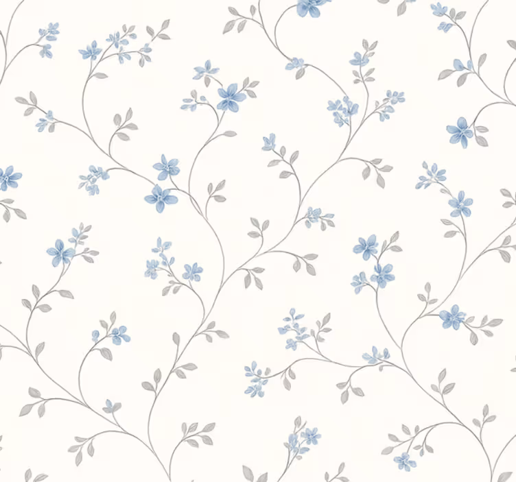 Papier peint chambre adulte sentier de prairie bleue classique - TenStickers