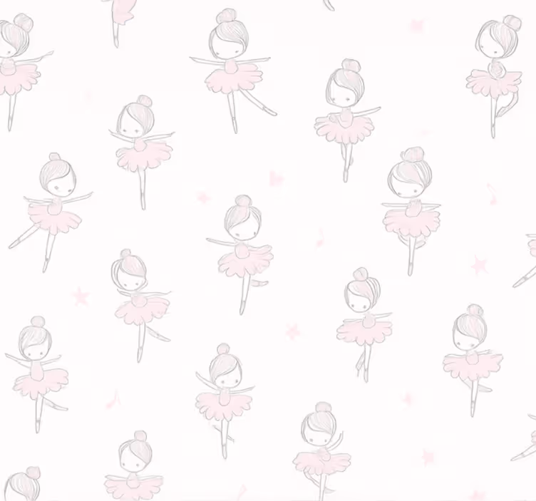 Papier peint salon ballerine mignonne - TenStickers
