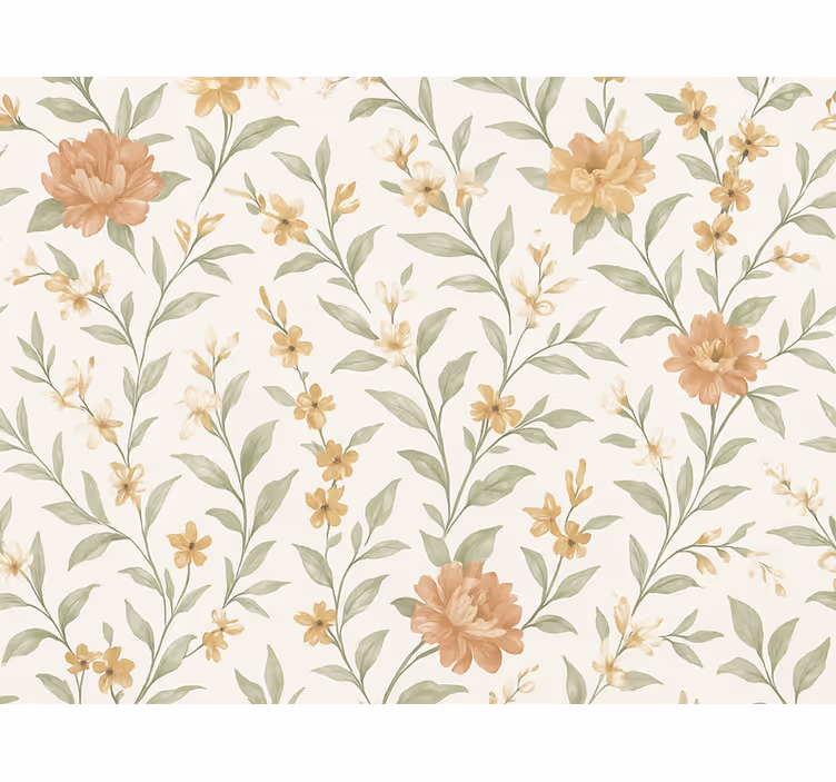 Papier peint chambre adulte fleur asiatique - TenStickers