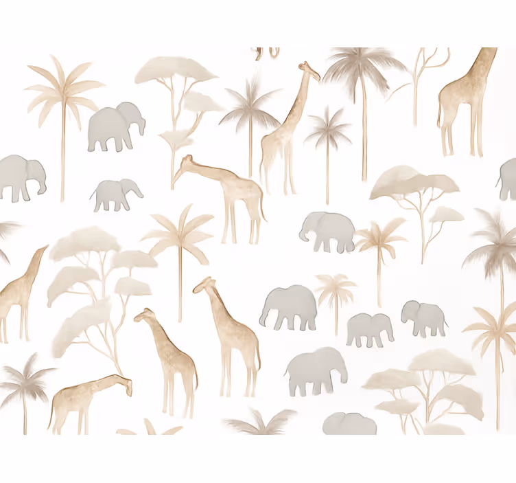 Papier peint chambre enfant savane enfant - TenStickers