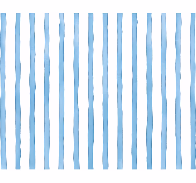 Papier peint ligne verticale bandes aquarelle bleue - TenStickers