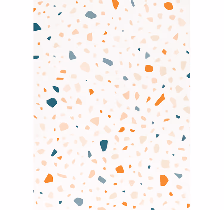 Papier peint abstrait tache turquoise et terracotta - TenStickers